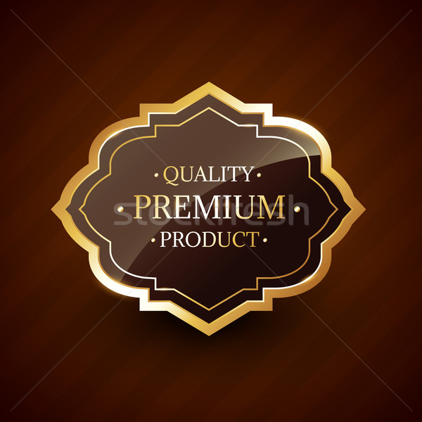 quality premium product design golden label badge Stock photo © Pinnacleanimates
