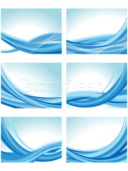 Wektora fale zestaw fali działalności streszczenie Zdjęcia stock © Pinnacleanimates