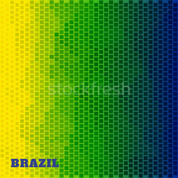 Brasil bandeira ilustração vetor abstrato projeto Foto stock © Pinnacleanimates