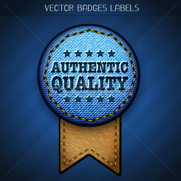 Authentisch Qualität Label Vektor Design Warenkorb Stock foto © Pinnacleanimates