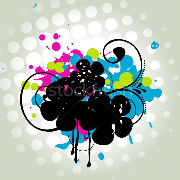 Abstrakten schmutzig Design Blume farbenreich Frühling Stock foto © Pinnacleanimates