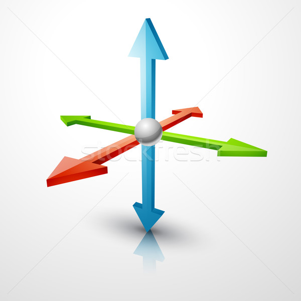 3d coordinates axis Stock photo © Pinnacleanimates