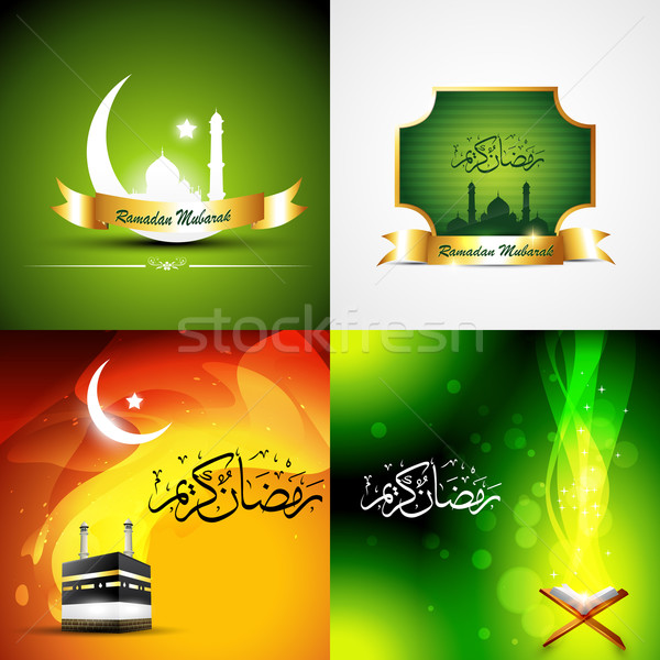 vector attractive set of  ramadan kareem background Stock photo © Pinnacleanimates