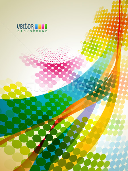 Vetor colorido abstrato ilustração arte onda Foto stock © Pinnacleanimates
