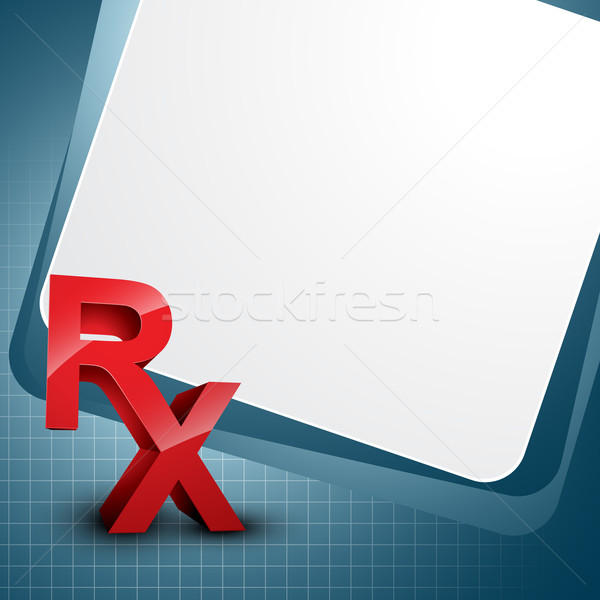 Rx vektor szimbólum absztrakt orvosi piros Stock fotó © Pinnacleanimates