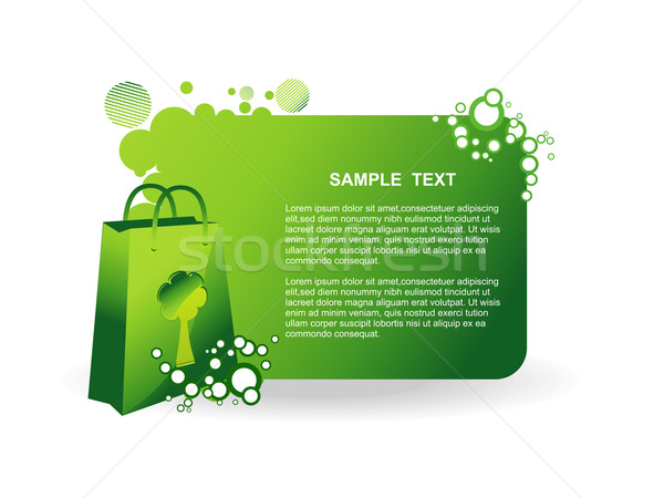 vector green bag Stock photo © Pinnacleanimates