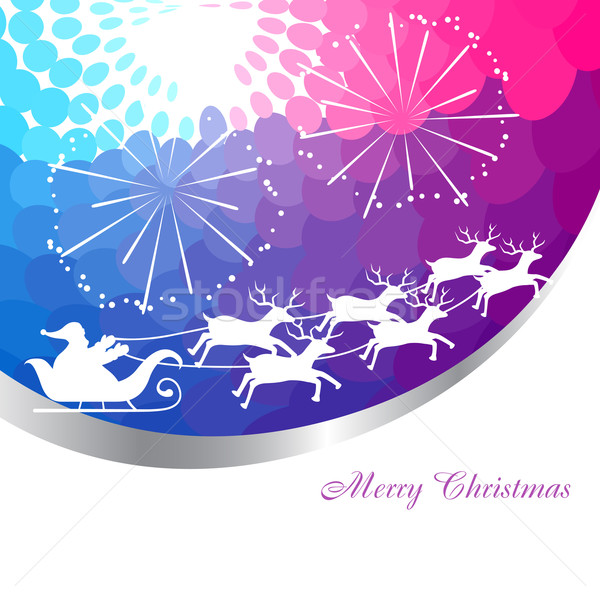 santa claus sleigh Stock photo © Pinnacleanimates