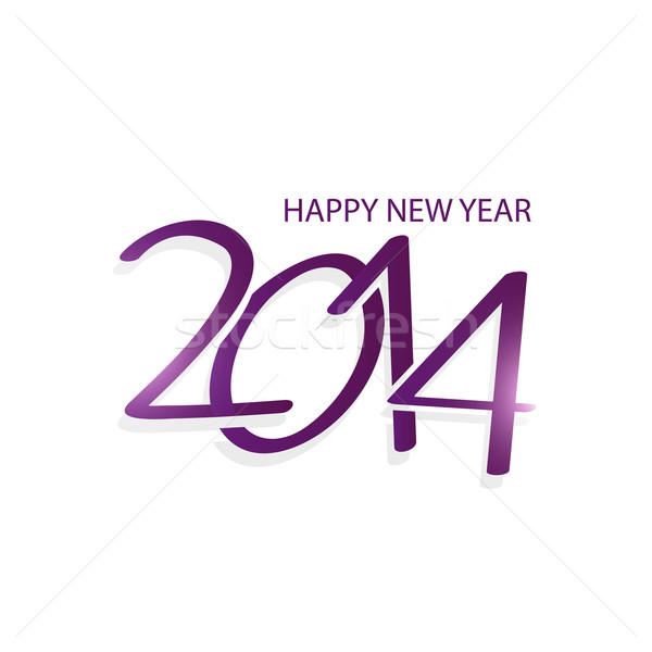 Creative 2014 nouvelle année élégant happy new year design [[stock_photo]] © Pinnacleanimates