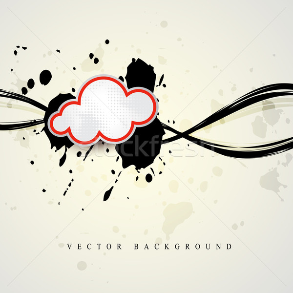 Vector wolk vorm grunge stijl abstract Stockfoto © Pinnacleanimates