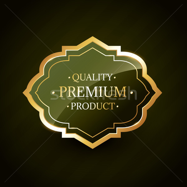 premium product golden quality label badge design Stock photo © Pinnacleanimates