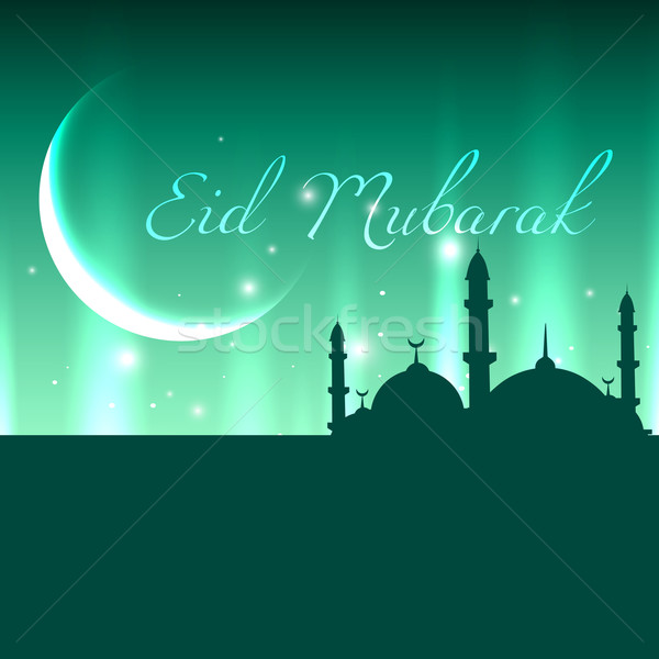 glowing eid mubarak Stock photo © Pinnacleanimates