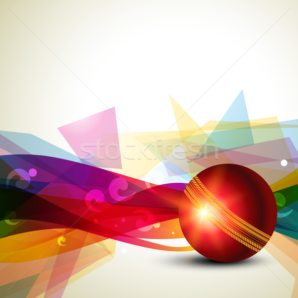 Abstrakten Cricket Ball farbenreich Design Sommer Stock foto © Pinnacleanimates