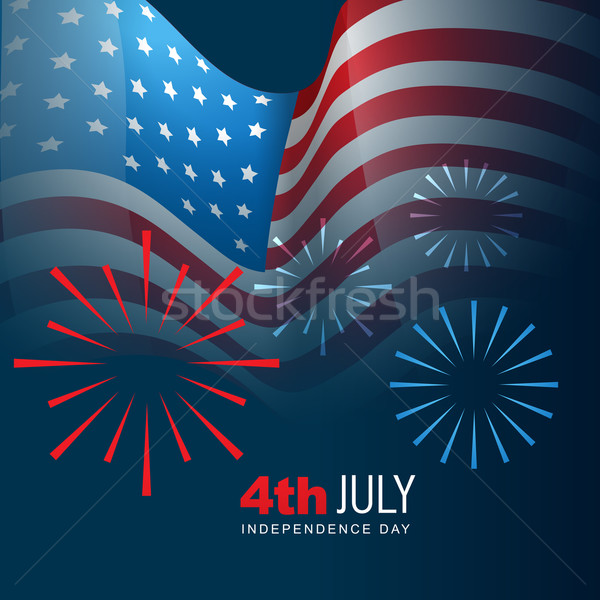 Vector american stea libertate focuri de artificii Imagine de stoc © Pinnacleanimates