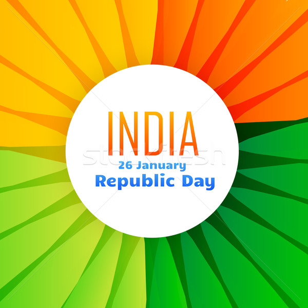 beautiful indian flag design for 26th january Stock photo © Pinnacleanimates