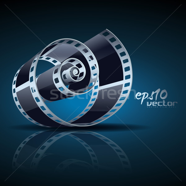 Vetor rolo de filme realista 3D arte espaço Foto stock © Pinnacleanimates