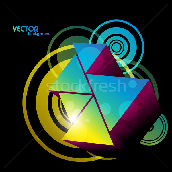 Retro-stijl ontwerp cirkels Maakt een reservekopie abstract Stockfoto © Pinnacleanimates