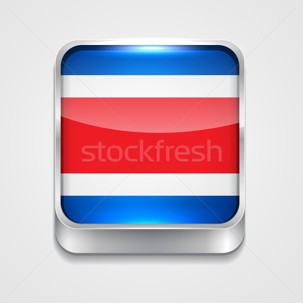 Bandeira Costa Rica vetor 3D estilo ícone Foto stock © Pinnacleanimates