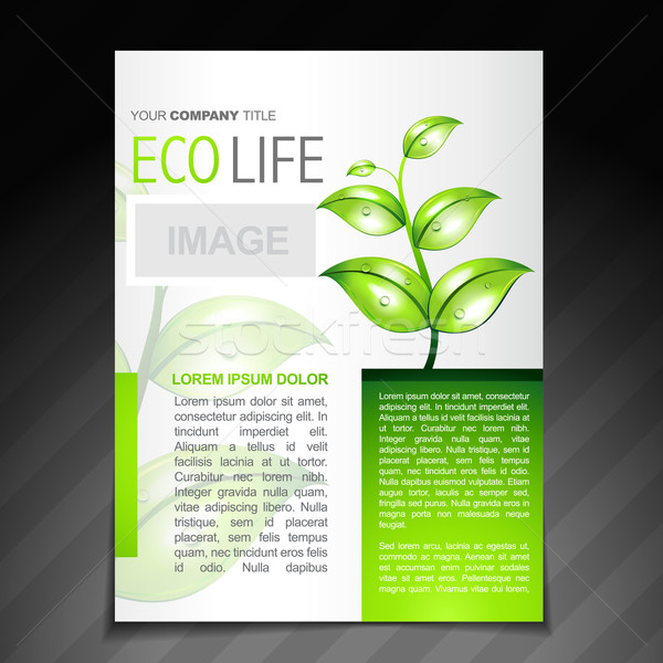 eco friendly flyer brochure design template  Stock photo © Pinnacleanimates