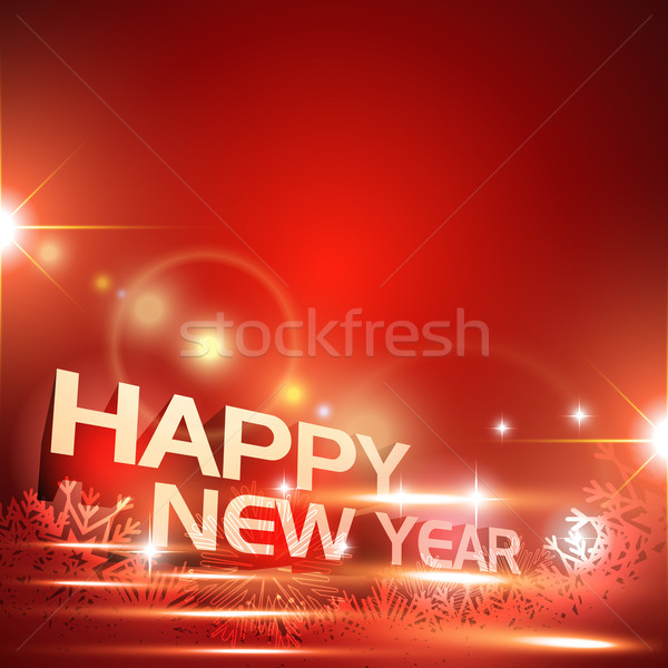 Glückliches neues Jahr glühend 2012 Vektor Kunst glücklich Stock foto © Pinnacleanimates