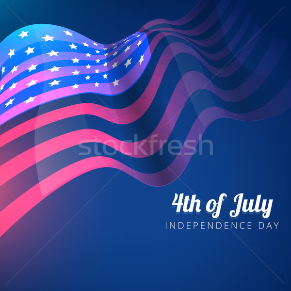 Stock photo: american flag 4th of july background