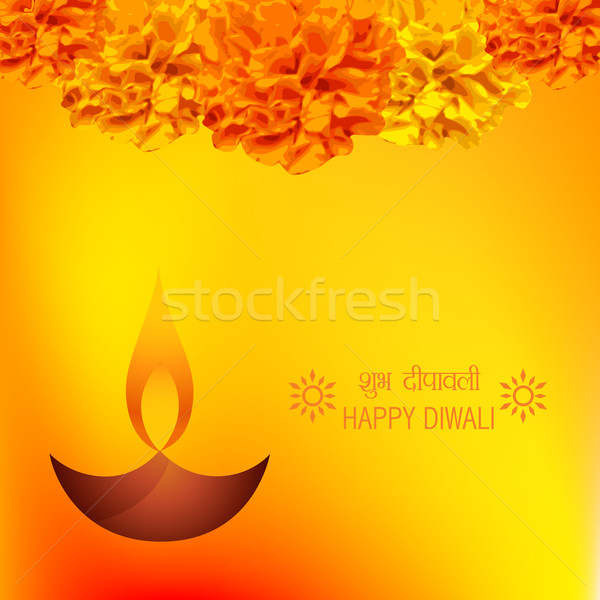 Zdjęcia stock: Diwali · wektora · dekoracyjny · kwiaty · szczęśliwy · świetle