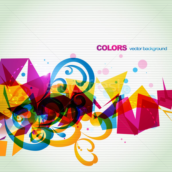Funky abstrakten eps10 Design farbenreich Vektor Stock foto © Pinnacleanimates