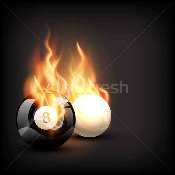 Piscină vector ardere bilă întuneric proiect Imagine de stoc © Pinnacleanimates