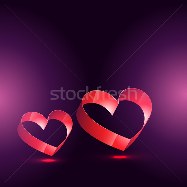 Coeur illustration pourpre vecteur fête résumé [[stock_photo]] © Pinnacleanimates