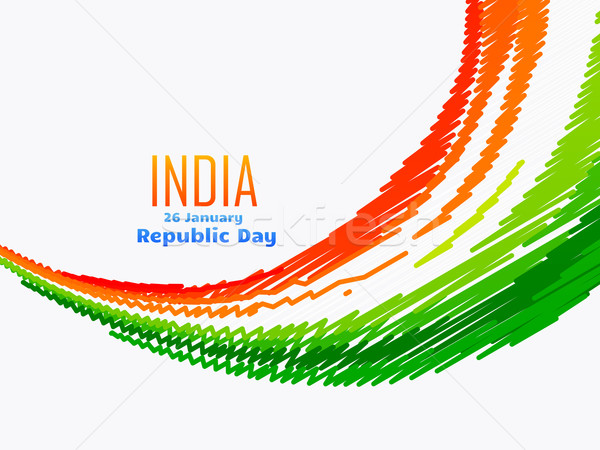indian flag design in wave style Stock photo © Pinnacleanimates
