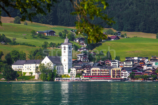 Vedere sat lac Austria natură Imagine de stoc © pixachi