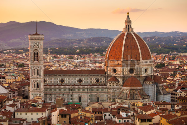 Katedrális mikulás Florence városkép Olaszország épület Stock fotó © pixachi