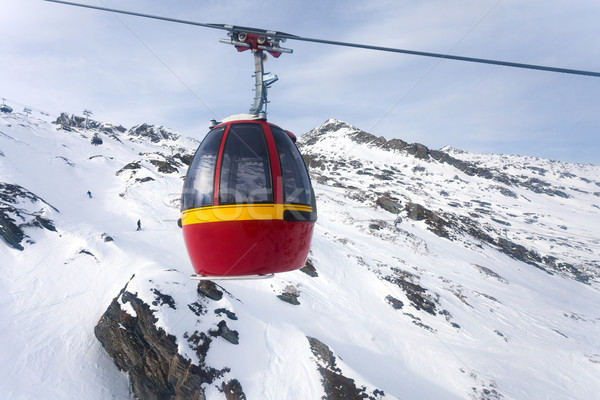 Cable car going to Kitzsteinhorn peak Stock photo © pixachi