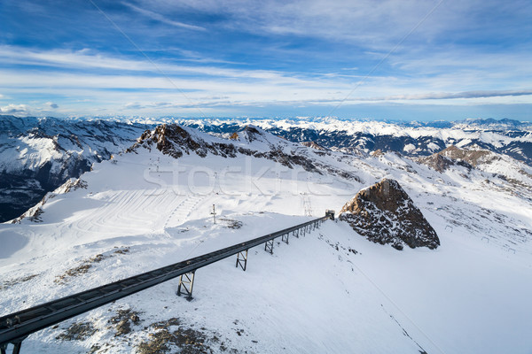 Winter with ski slopes of kaprun resort Stock photo © pixachi