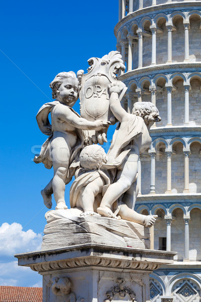 Fontana angeli città chiesa bianco statua Foto d'archivio © pixachi