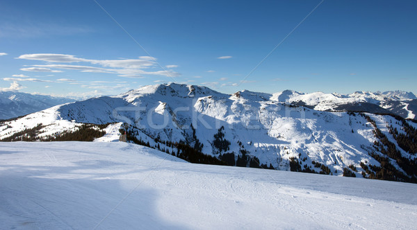 Schmitten winter ski slopes of Zell am See resort Stock photo © pixachi