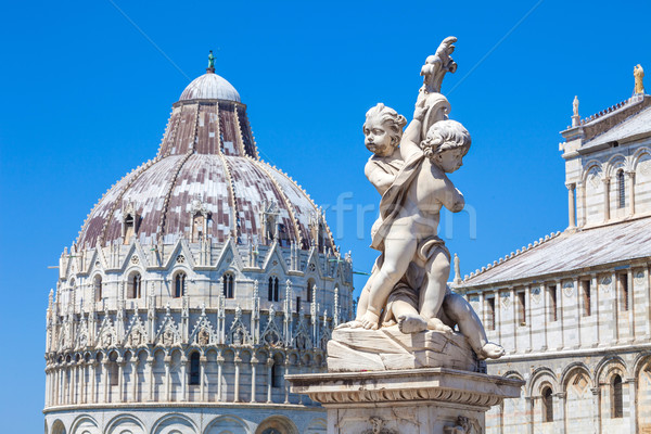 Pisa Duomo and The Fountain with Angels in Pisa Stock photo © pixachi