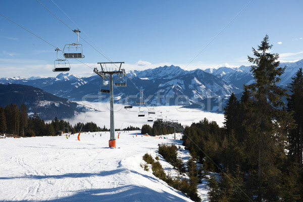 Kabel Auto Ski Resort bin sehen Stock foto © pixachi