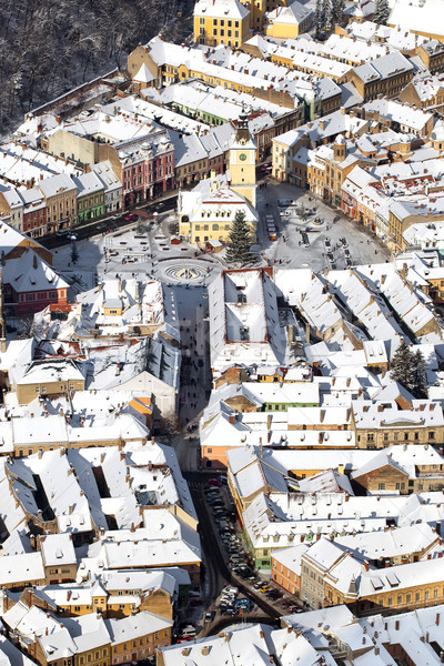 Aerial view of the Brasov Counsel House Stock photo © pixachi