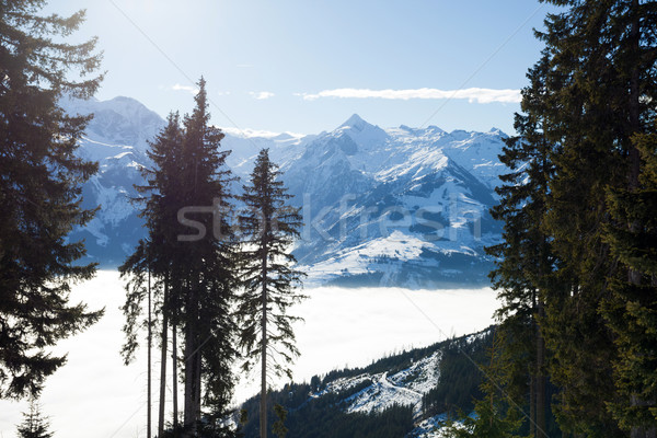 winter with ski slopes of kaprun resort Stock photo © pixachi
