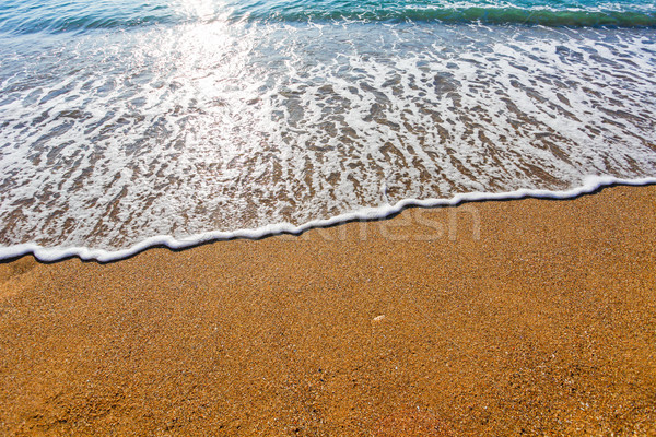 [[stock_photo]]: Soft · vague · mer · plage · de · sable · soleil · lumière