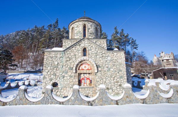 Religijnych malarstwo fasada kościoła otręby roma Zdjęcia stock © pixachi