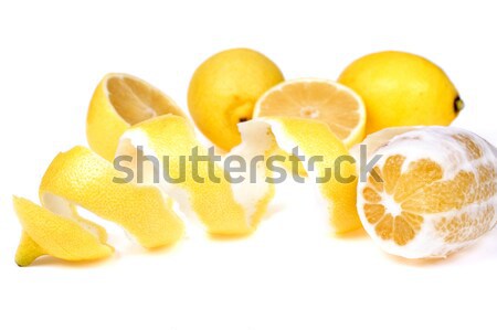 Lemon with peel Stock photo © pixelman