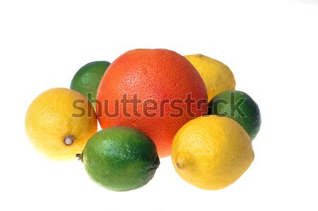 Stock fotó: Citrus · gyümölcsök · izolált · gyümölcs · citrom · citrus