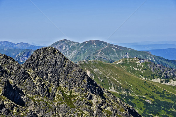 Vue pic herbe nature montagne été [[stock_photo]] © pixelman