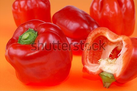 [[stock_photo]]: Rouge · paprika · alimentaire · cuisine · dîner · salade