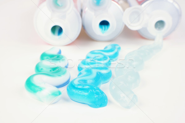 Zahnpasta drei Rohre Zähne weiß Stock foto © pixelman