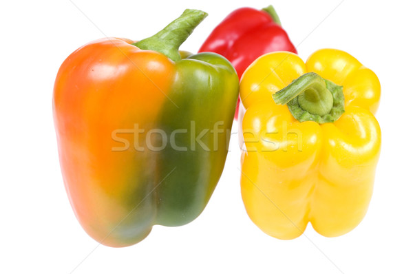 Coloré paprika fraîches isolé blanche fruits [[stock_photo]] © pixelman