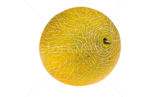 Foto stock: Fresco · amarelo · melão · grande · isolado · branco