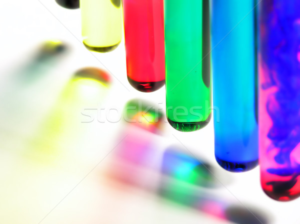 Couleur liquide verre laboratoire close-up [[stock_photo]] © pixelman
