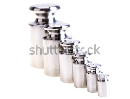 Masy srebrny odizolowany biały stali równowagi Zdjęcia stock © pixelman
